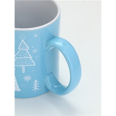 УЦЕНКА Кружка керамическая новогодняя «Новогодний лес», 530 мл