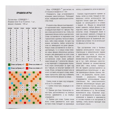 Настольная игра «Мини-Словодел», 2-4 игрока, 7+