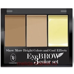 Triumph cosmetics Тени для бровей с закрепляющим воском Eyebrow 3 Color Set, тон 102 Блонд(Срок до 12.23)