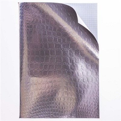 Тетрадь А4  96л клетка "Бумвинил METALLIC тиснение CROCO Коричневый" (072790) Хатбер