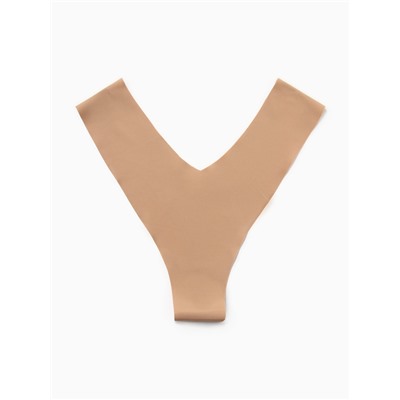 Трусы женские стринги бесшовные KAFTAN, бежевые, размер 48-50