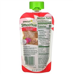 Sprout Organic, Smoothie, Strawberry Banana with Yogurt, Veggies & Flax Seed, 4 oz ( 113 g)