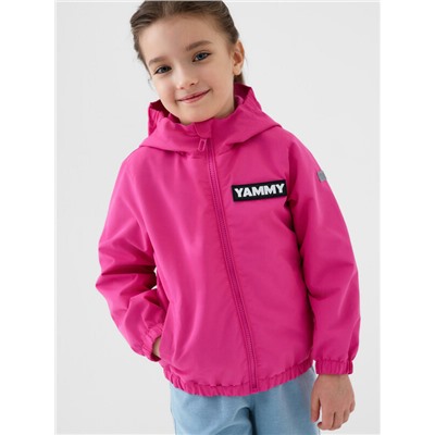 Куртка текстильная с полиуретановым покрытием для девочек (ветровка)