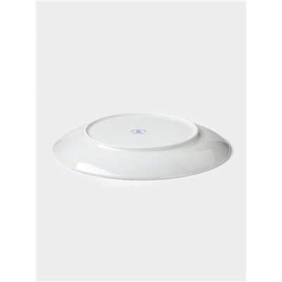 Тарелка новогодняя Добрушский завод «Зимний лес», d=24 см, фарфор, синяя