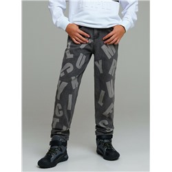 Брюки текстильные джинсовые утепленные флисом для мальчиков