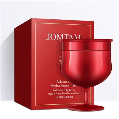 Ночная омолаживающая маска для лица с красным вином JOMTAM
