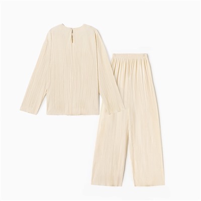 Костюм женский (блуза, брюки) MIST Classic collection, размер 40-42, бежевый