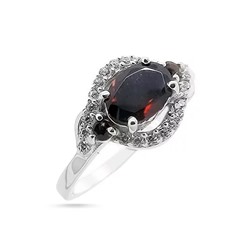 Кольцо из серебра гранат, Антонина