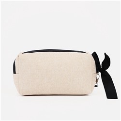 Косметичка на молнии, цвет бежевый