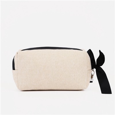 Косметичка на молнии, цвет бежевый