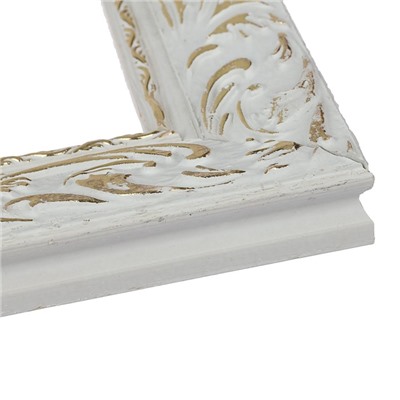 Рама для картин (зеркал) 20×20×4 см, дерево «Версаль», бело-золотая