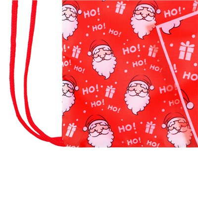 Мешок новогодний под сладости, Ho-Ho,(мягкий полиэстер плотностью 210D) 29×34 см