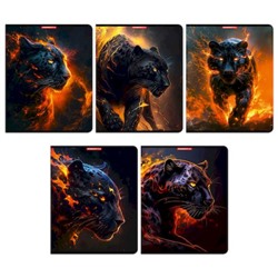 Тетрадь  96л клетка "Огненная пантера" 15194/5 Academy style