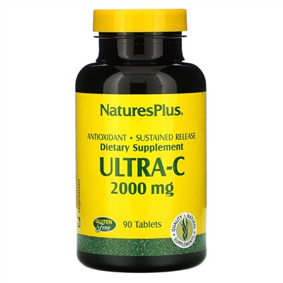 Nature's Plus, Ultra-C, 2000 мг, 90 таблеток