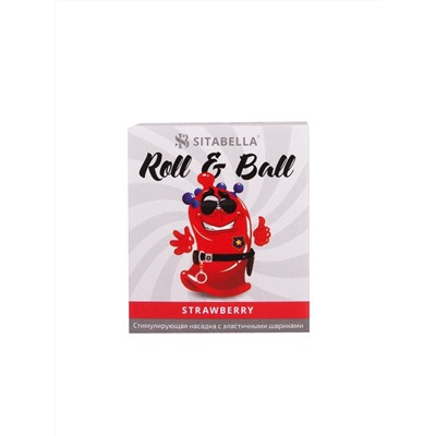 Стимулирующий презерватив-насадка Roll   Ball Strawberry