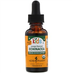 Herb Pharm, эхинацея для детей, без спирта, со вкусом апельсина, 30 мл (1 жидк. унция)