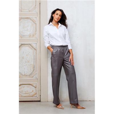 Брюки из экокожи 272-1 (Серый)