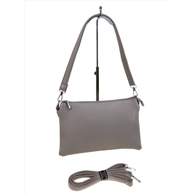 Женская сумка из искусственной кожи, цвет светло серый