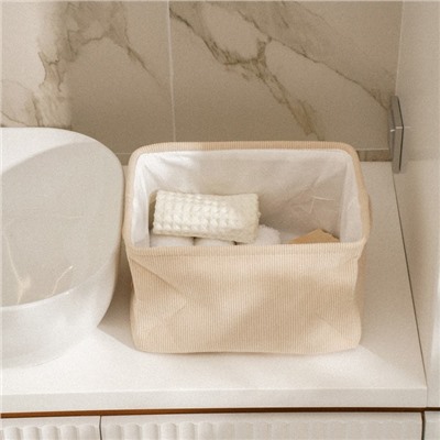 Короб для хранения вещей SL Home, 32×23×18,5 см, бежевый