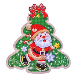 Наклейки для декора "Ёлочка с дедушкой"