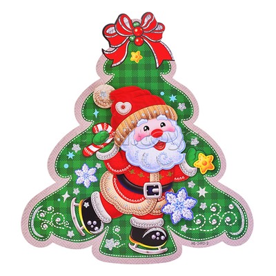 Наклейки для декора "Ёлочка с дедушкой"