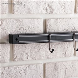 Держатель для ножей магнитный Доляна «Линия», с крючками, 51 см