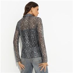 Водолазка полупрозрачная с топом, Внешнее великолепие (snake, 2 в 1)