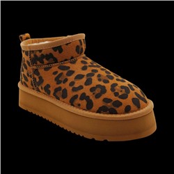 Угги из натуральной кожи UN002-10 коричневые