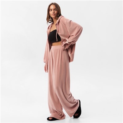 Костюм женский (толстовка, брюки) KAFTAN Plushy, размер 40-42, розовый