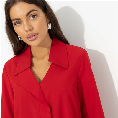 Блуза с имитацией застёжки, Амбассадор стиля (red)