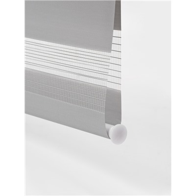 Штора рулонная 60×160 см «День и Ночь», по полотну 56×160 см, цвет стальной