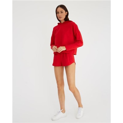 Костюм женский (толстовка, шорты) MIST, размер 48-50, красный