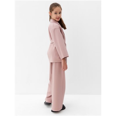 Комплект для девочки (жакет и брюки) MINAKU: PartyDress, пыльно-розовый, рост 128 см