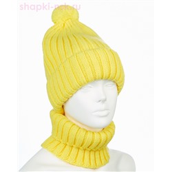 001223 F 1A Питео B Комплект женский флис (колпак+снуд) (56-58)