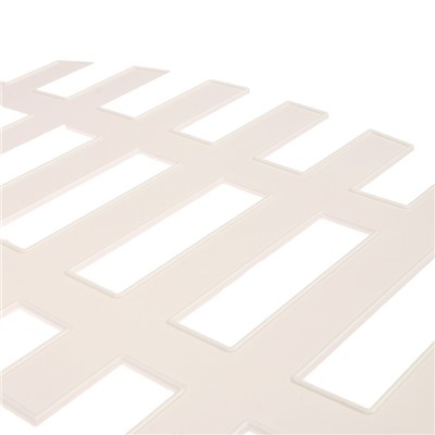 Ограждение декоративное, 35×210 см, 5 секций, пластик, белое, RENESSANS, Greengo