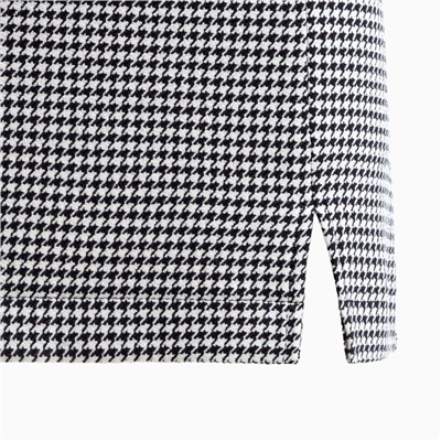 Юбка с разрезом мини женская MIST: Classic Collection, размер 48, чёрная, белая