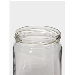 Банка для сыпучих «Вока», 380 мл, с металлической крышкой, стекло, прозрачная