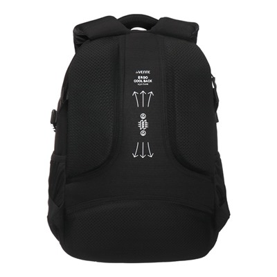 Рюкзак молодежный 44×30×20, эргономичная спинка, deVENTE Moving Forward 19L, Black, 7032412