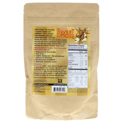FunFresh Foods, Sweet Moose, Gourmet Hot Chocolate, Dark Chocolate Cocoa Cream, 8 oz (227 g)