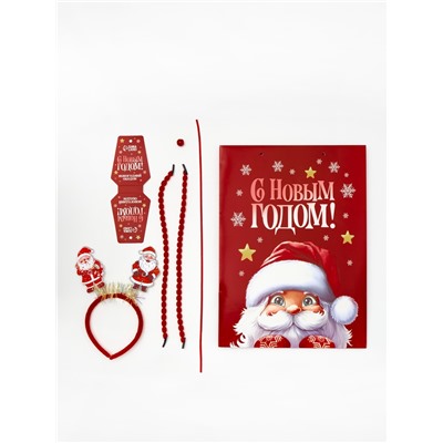 Пакет подарочный «Новогодняя сказка», с ободком, 31×11×40 см