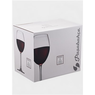 Бокалы для вина Paşabahçe Enoteca, 440 мл, набор 6 шт., стекло, прозрачные