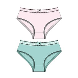 Трусы трикотажные для девочек, 2 шт в комплекте