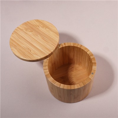 Органайзер для хранения «BAMBOO», с крышкой, раздвижной, d=12×10.5 см, коричневый
