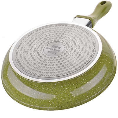 26906 Сковорода 28см мрам/крошка с крышкой MB (х6)