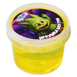 Слайм "Стекло" 90 гр Жёлтый с игрушкой