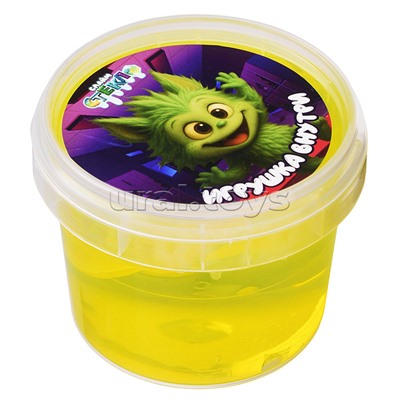 Слайм "Стекло" 90 гр Жёлтый с игрушкой