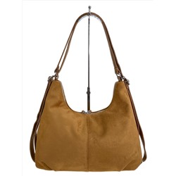 Женская сумка из искусственной замши, цвет коричнево-рыжий