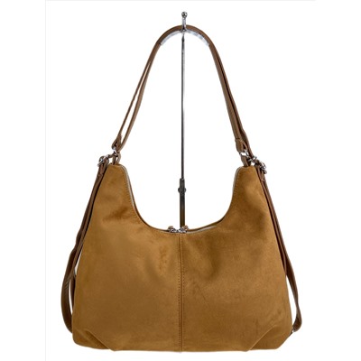 Женская сумка из искусственной замши, цвет коричнево-рыжий