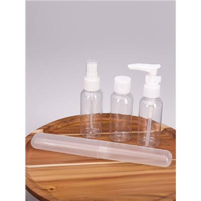 Набор для хранения, в чехле, 4 предмета, цвет белый/прозрачный