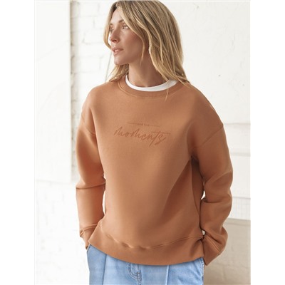 Свитшот из премиального футера трехнитки с начесом